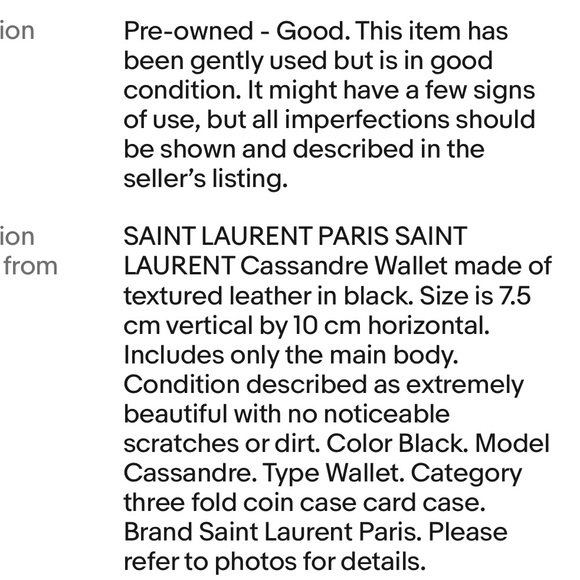 YSL Black Leather Wallet - Picture 13 of 13